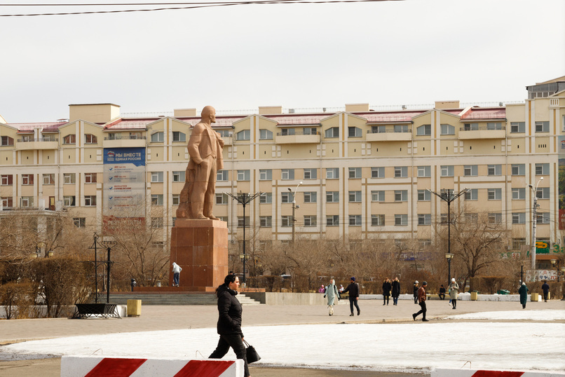 Полицейские перекрыли площадь Ленина в Чите